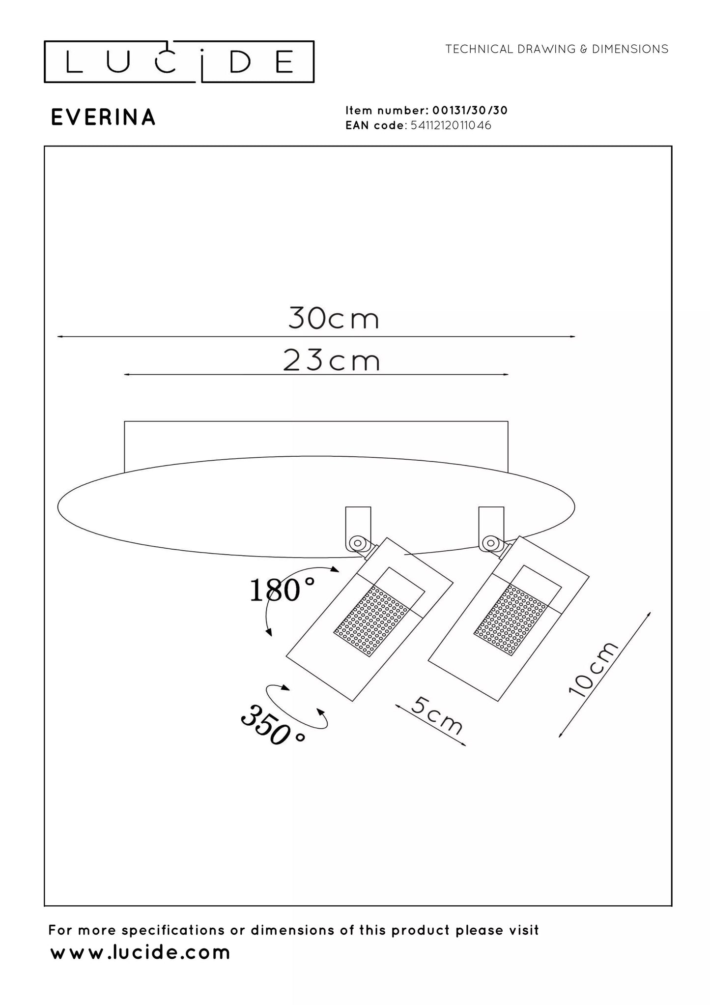 Lucide EVERINA - Flush ceiling light - Ø 30 cm - LED Dim. - CCT - 2200K/6500K - Black | Essential