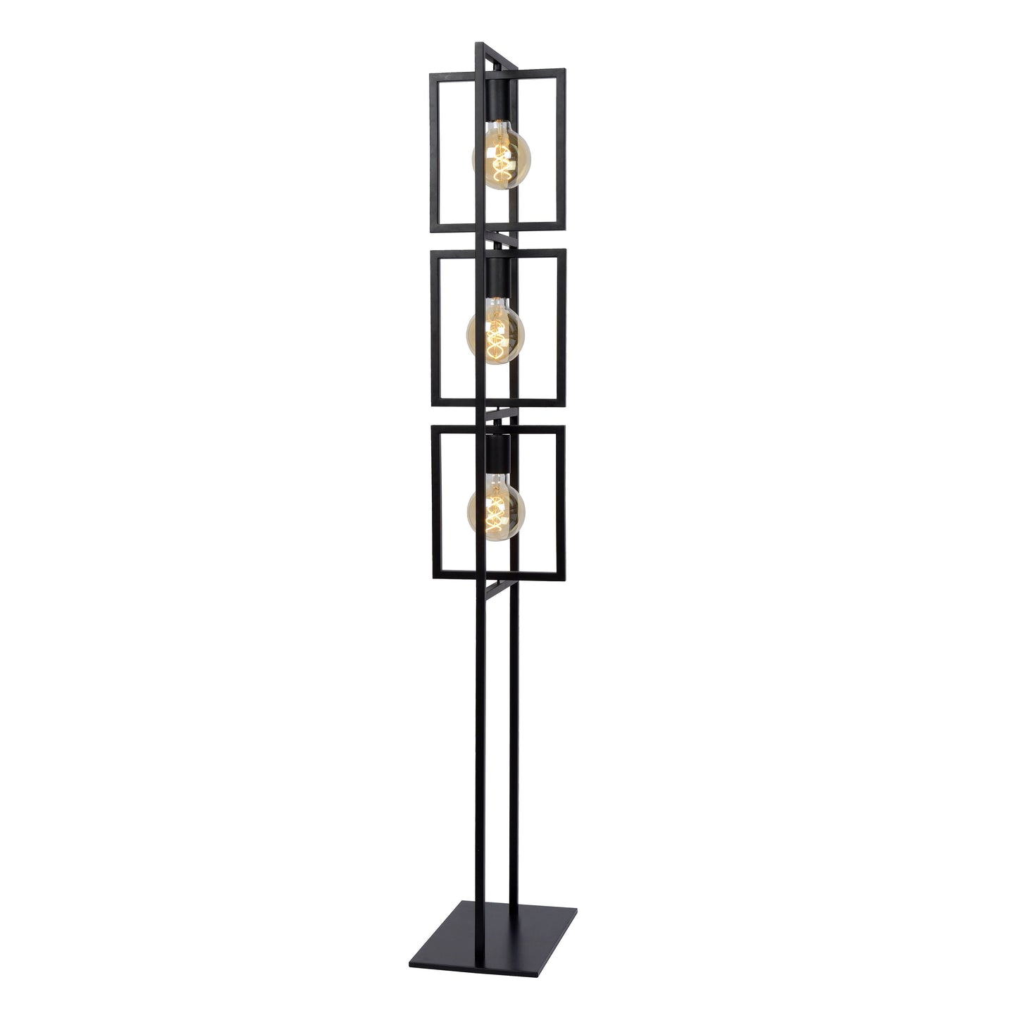 Lucide LUUK - Floor lamp - 3xE27 - Black