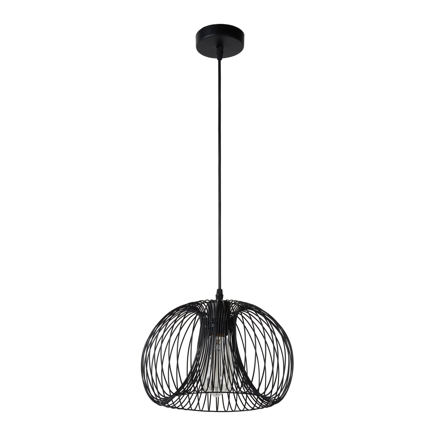 Lucide VINTI - Pendant light - Ø 30 cm - 1xE27 - Black
