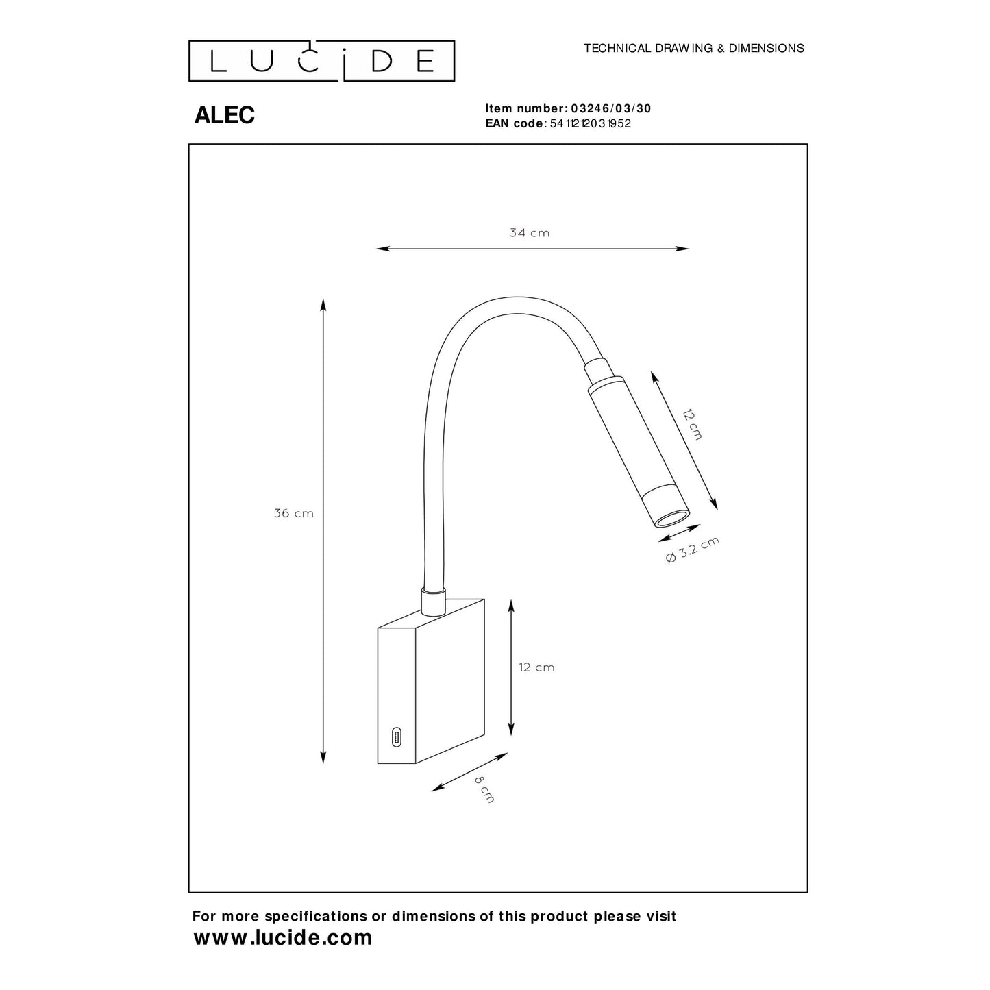 Lucide ALEC - Wall spotlight / Wall light - LED - G9 - 1x3W 2700K - Interchangeable lampshades included - Black