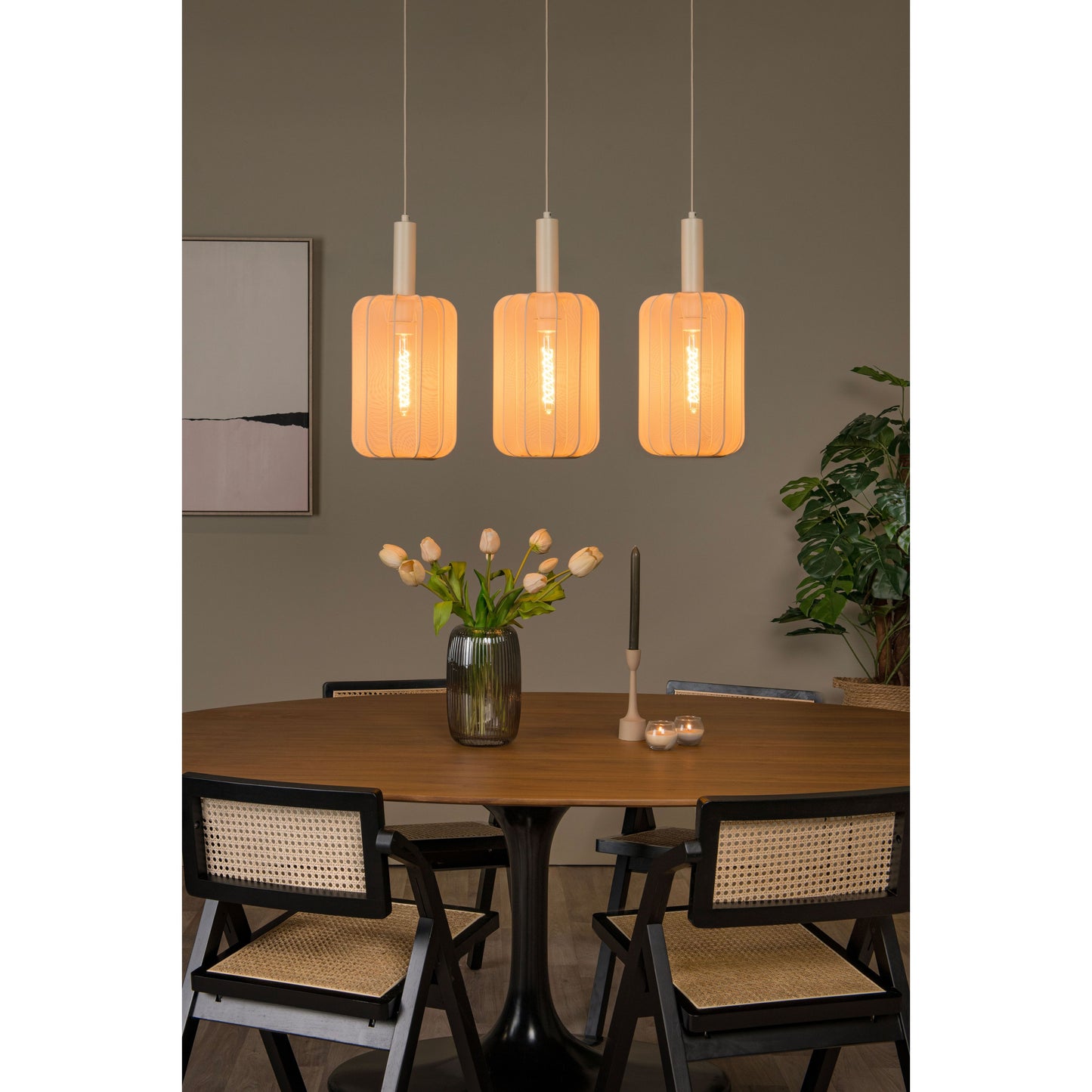Lucide CORINA - Pendant light - 3xE27 - Cream