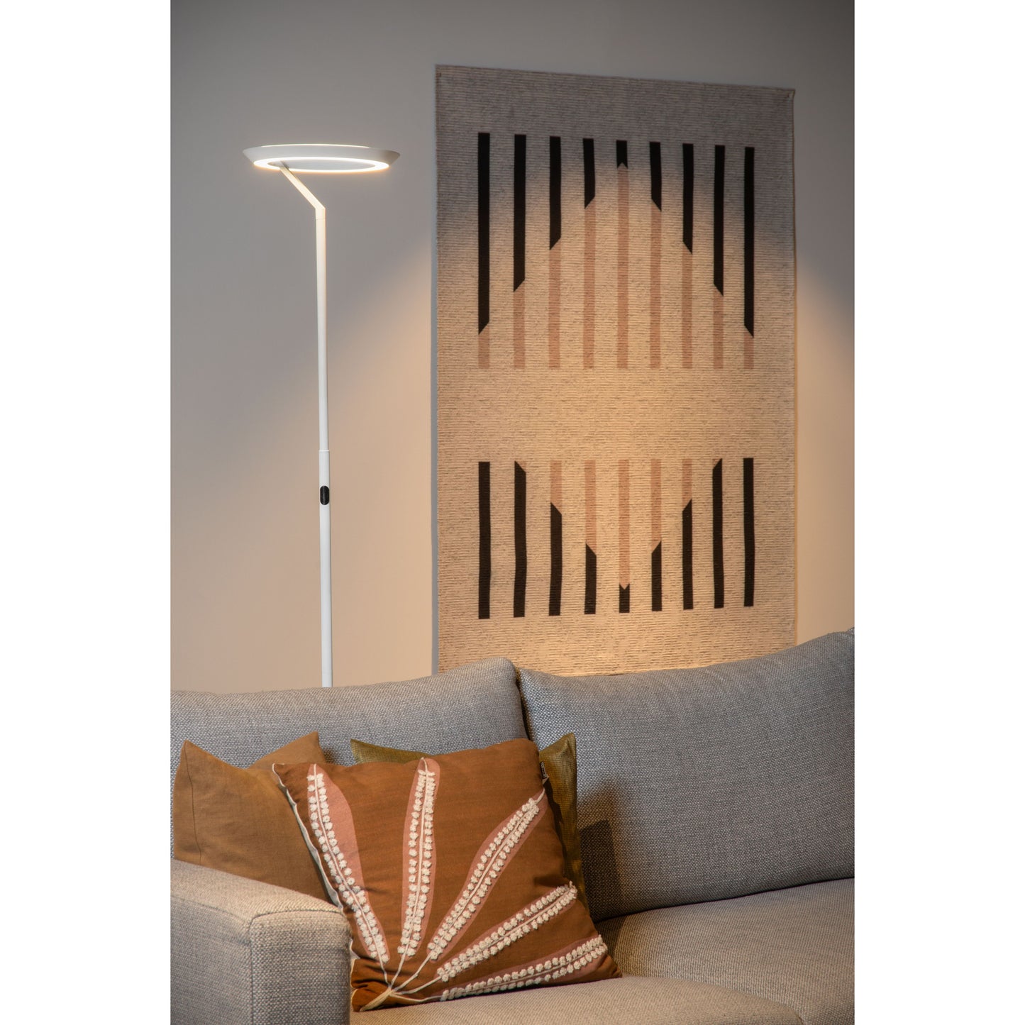 Lucide CELESTE - Floor lamp - Ø 28 cm - LED Dim. - 1x21W 2700K - White