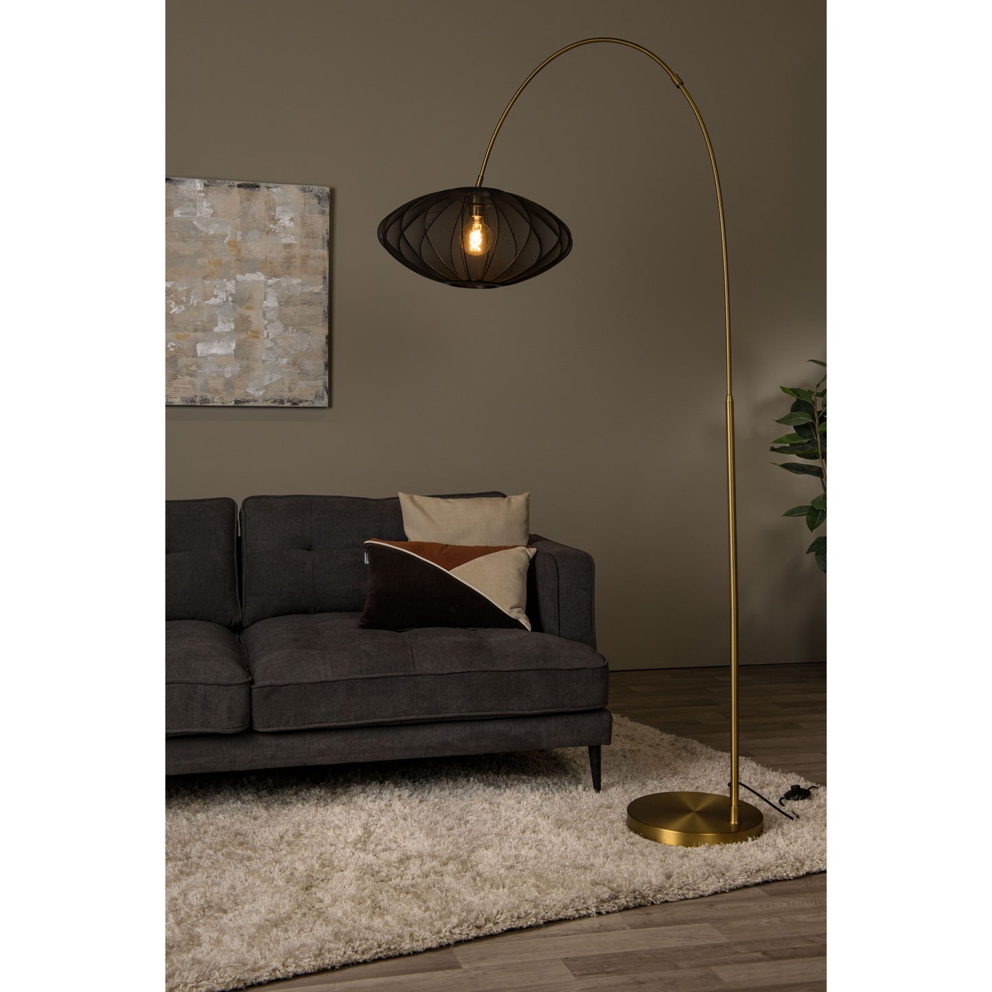 Lucide CORINA - Arc floor lamp - 1xE27 - Black