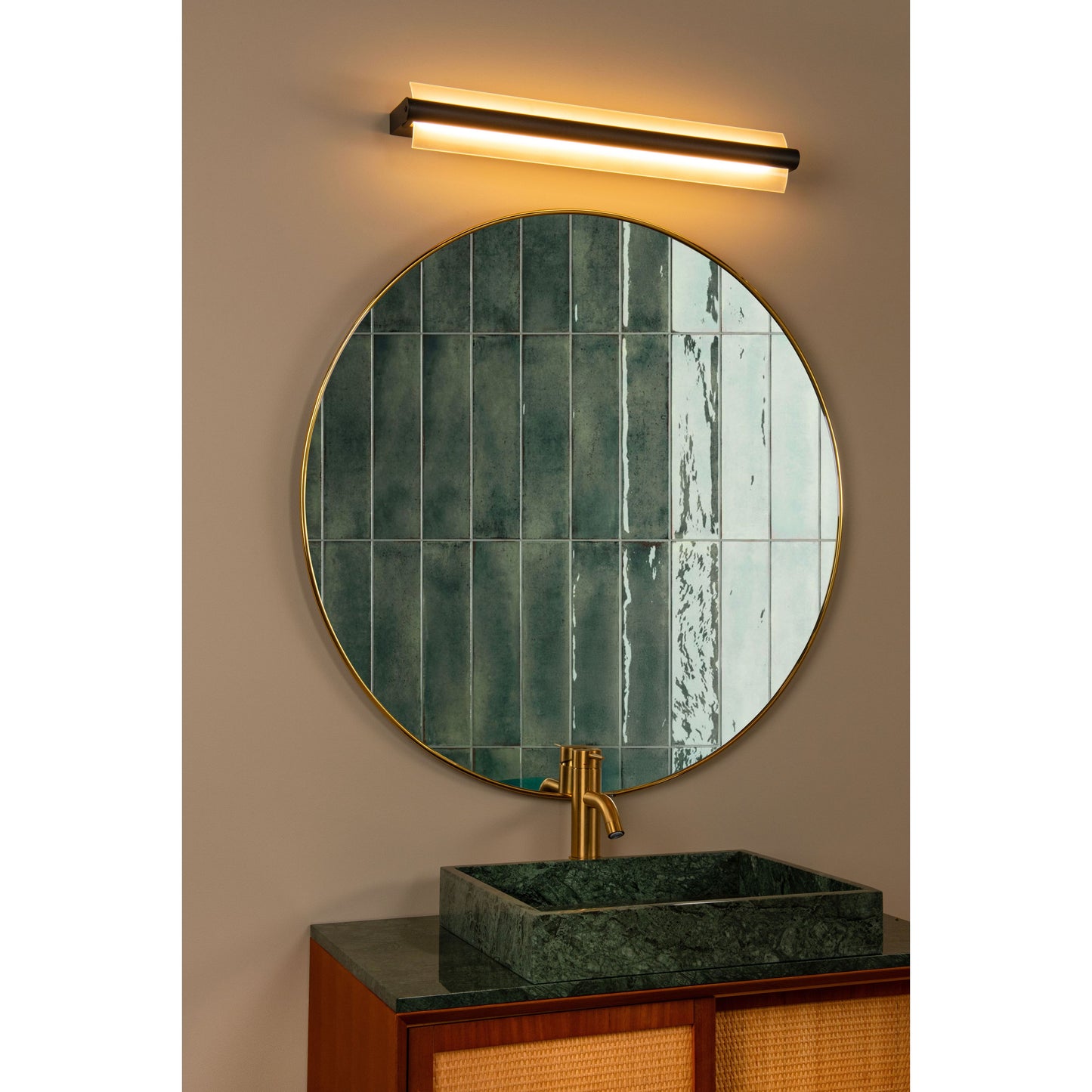 Lucide WANDA - Wall light Bathroom - LED - 1x19W 3000K - IP44 - frosted