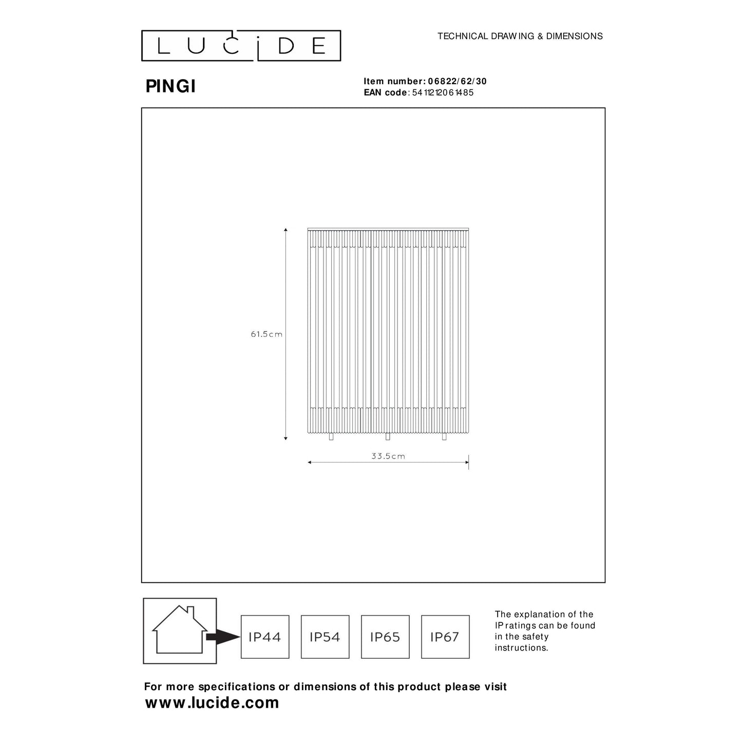 Lucide PINGI - Rechargeable Table lamp Indoor/Outdoor - Battery pack/batteries - Ø 30,5 cm - LED Dim. - 1x3W 3000K - IP44 - Black