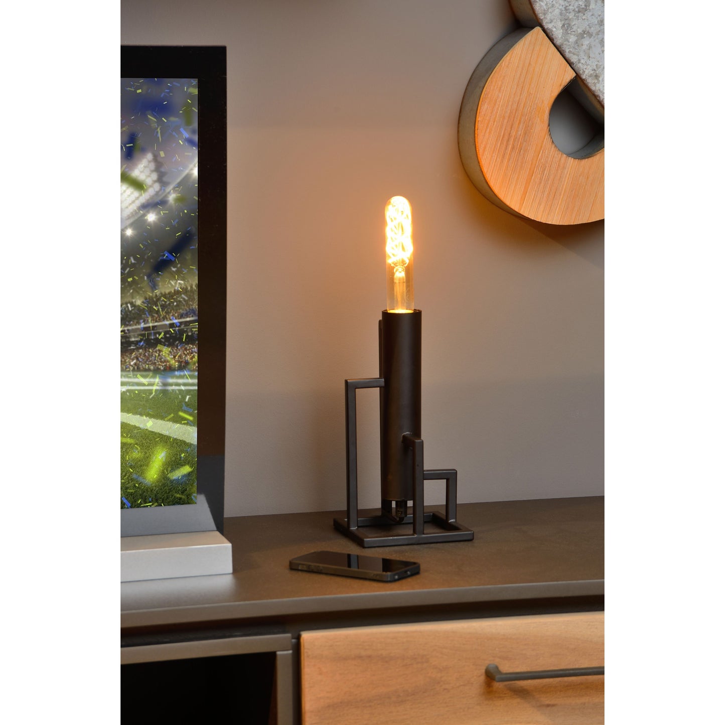 Lucide ZILDA - Table lamp - 1xE27 - Black