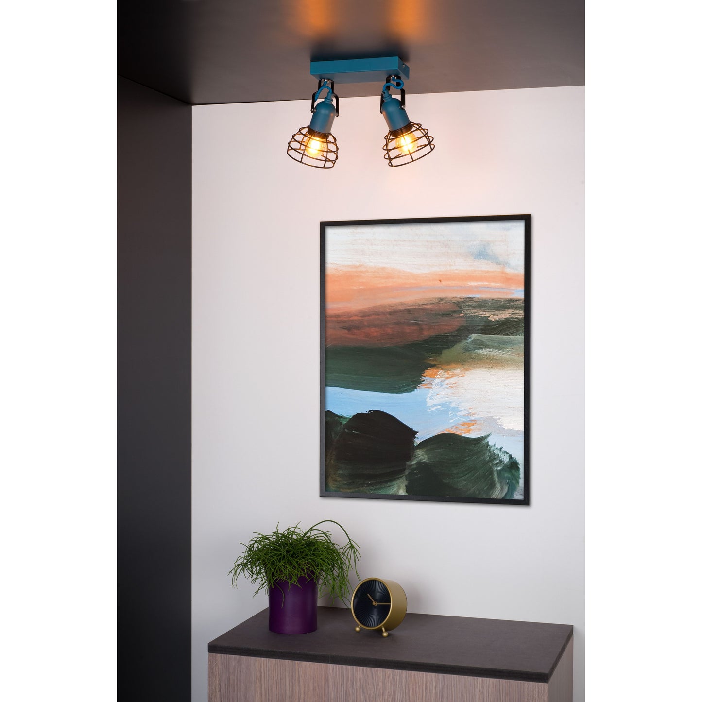 Lucide POLA - Ceiling spotlight Children - 2xE27 - Blue