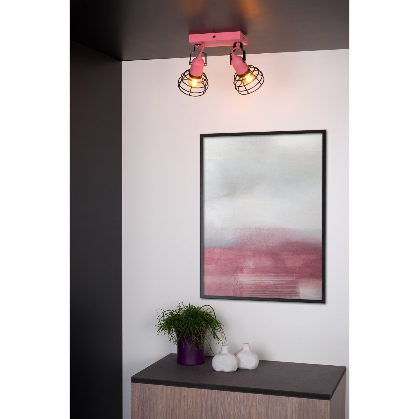 Lucide POLA - Ceiling spotlight Children - 2xE27 - Pink
