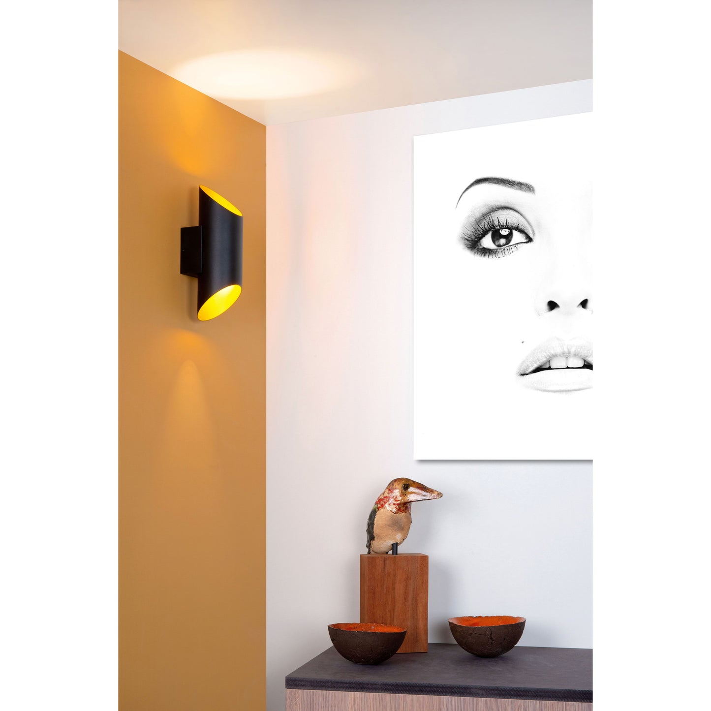 Lucide QUIRIJN - Wall light - Ø 10 cm - 1xG9 - Black