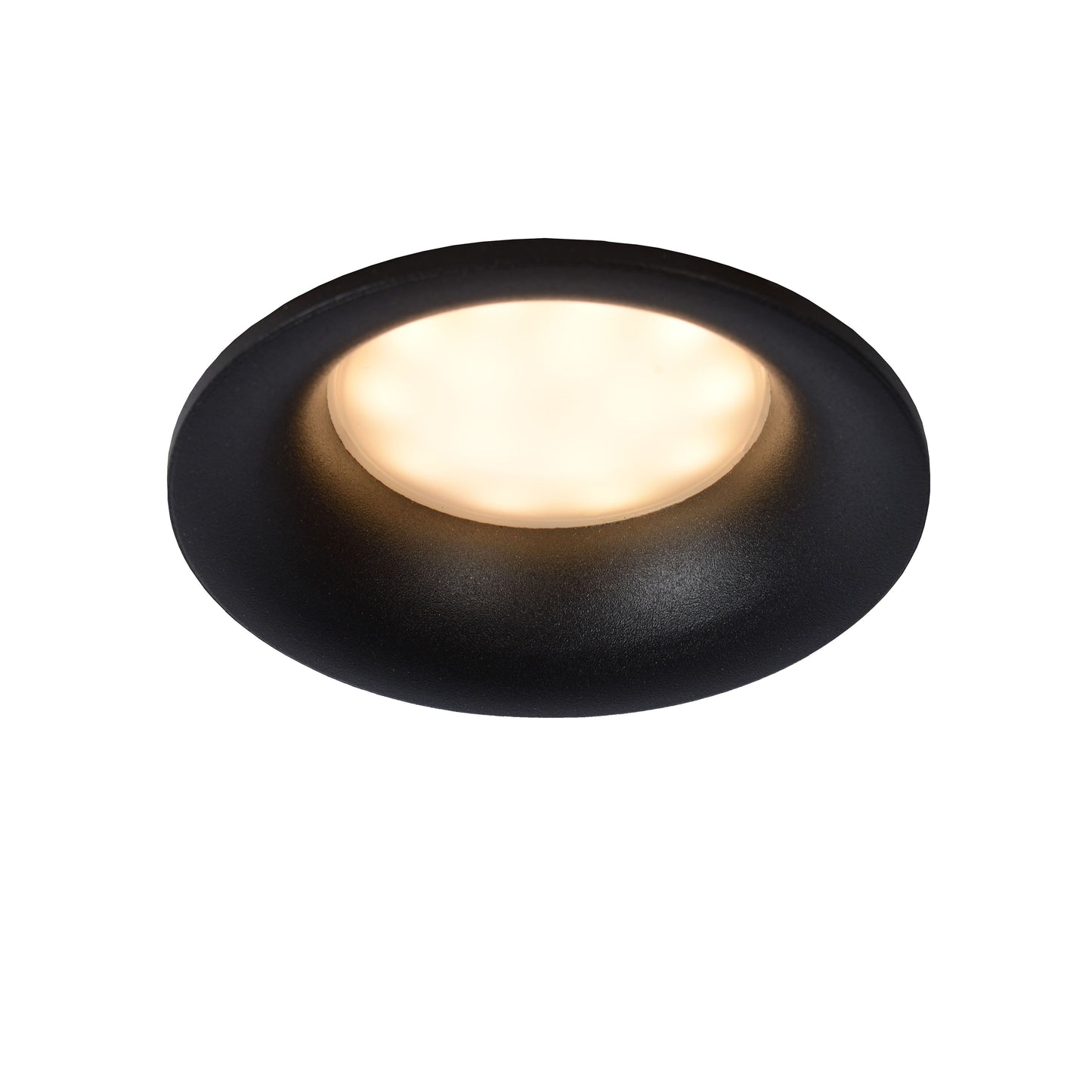 Lucide ZIVA - Recessed spotlight Bathroom - Ø 8,4 cm - 1xGU10 - IP44 - Black