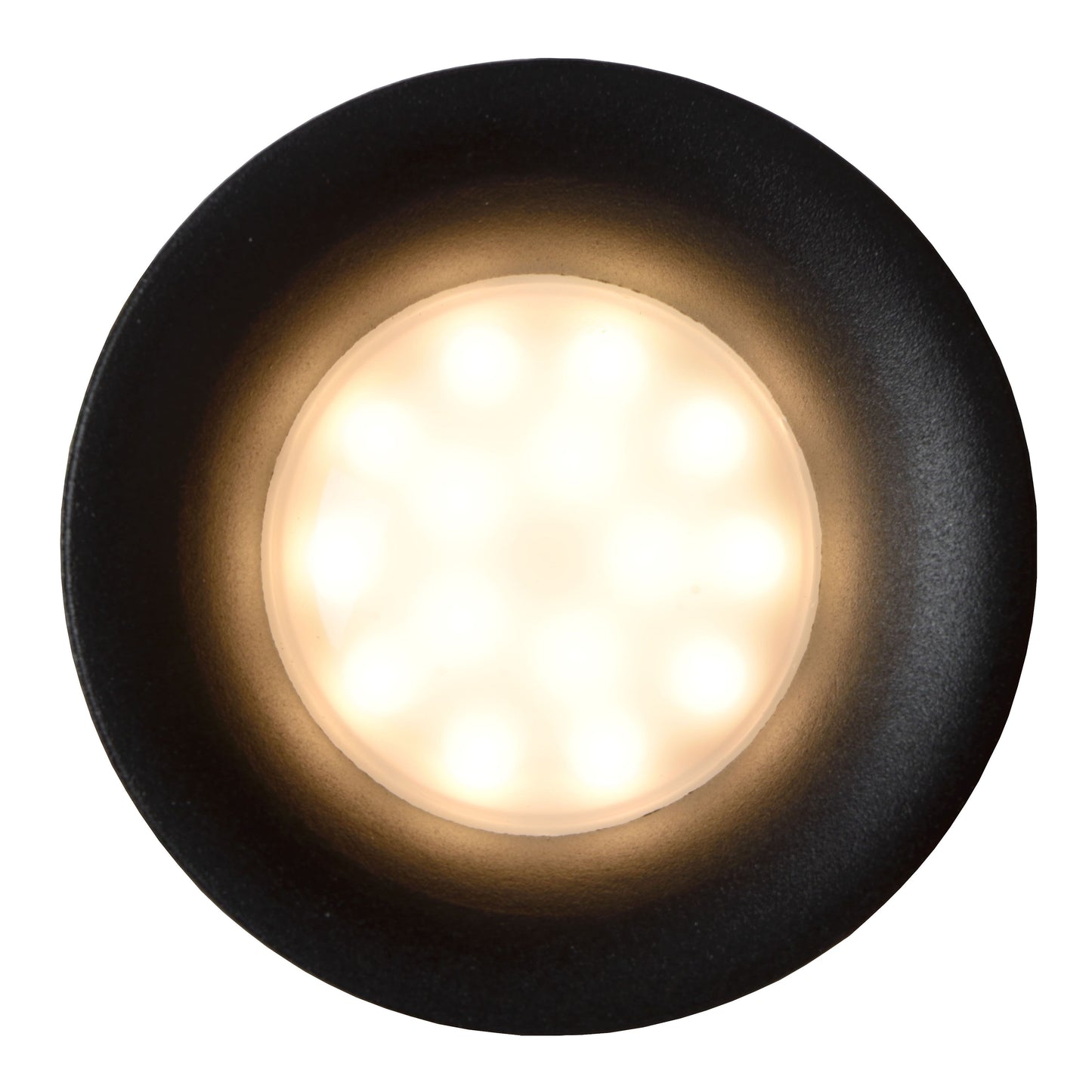 Lucide ZIVA - Recessed spotlight Bathroom - Ø 8,4 cm - 1xGU10 - IP44 - Black