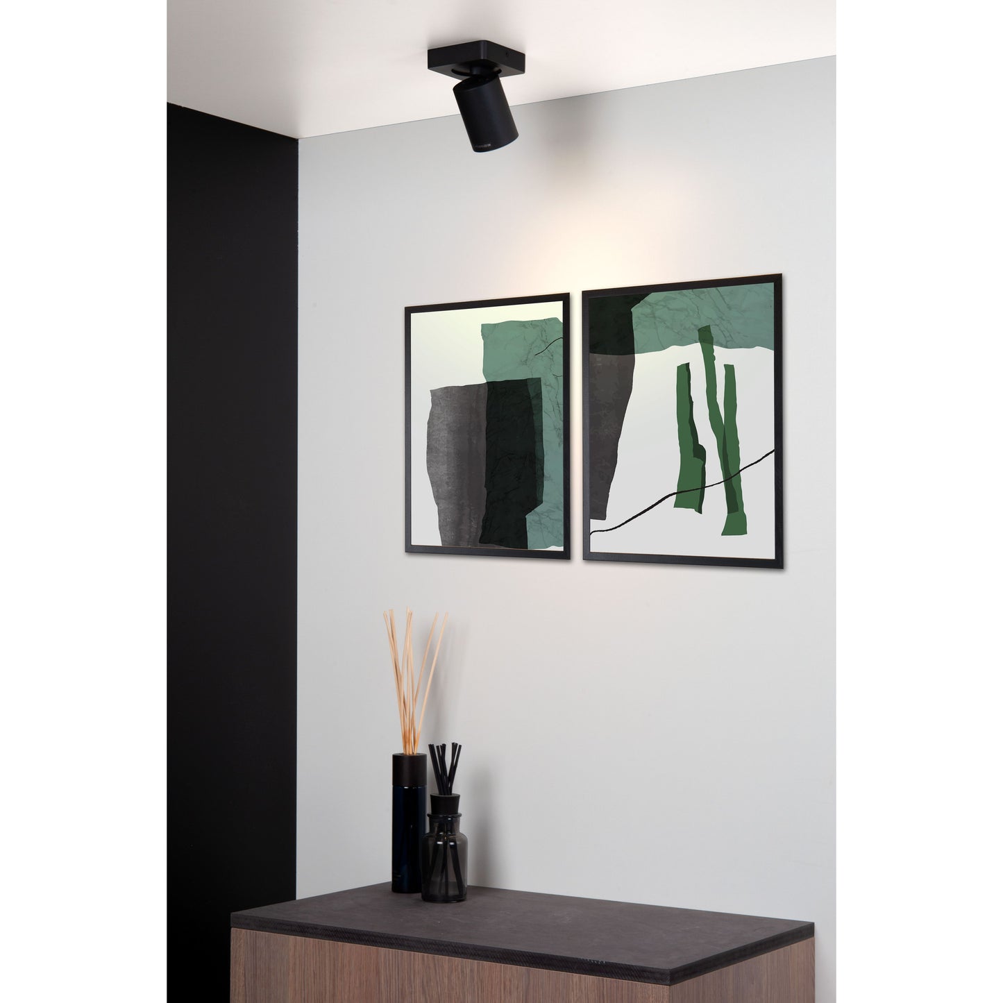 Lucide NIGEL - Ceiling spotlight - LED Dim to warm - GU10 - 1x5W 2200K/3000K - Black