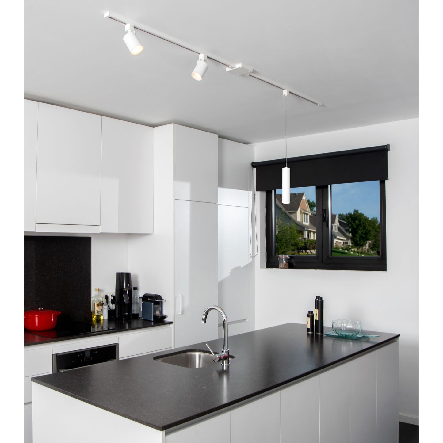 Lucide TRACK NIGEL Track spot - 1-circuit Track lighting system - 1xGU10 - White (Extension)