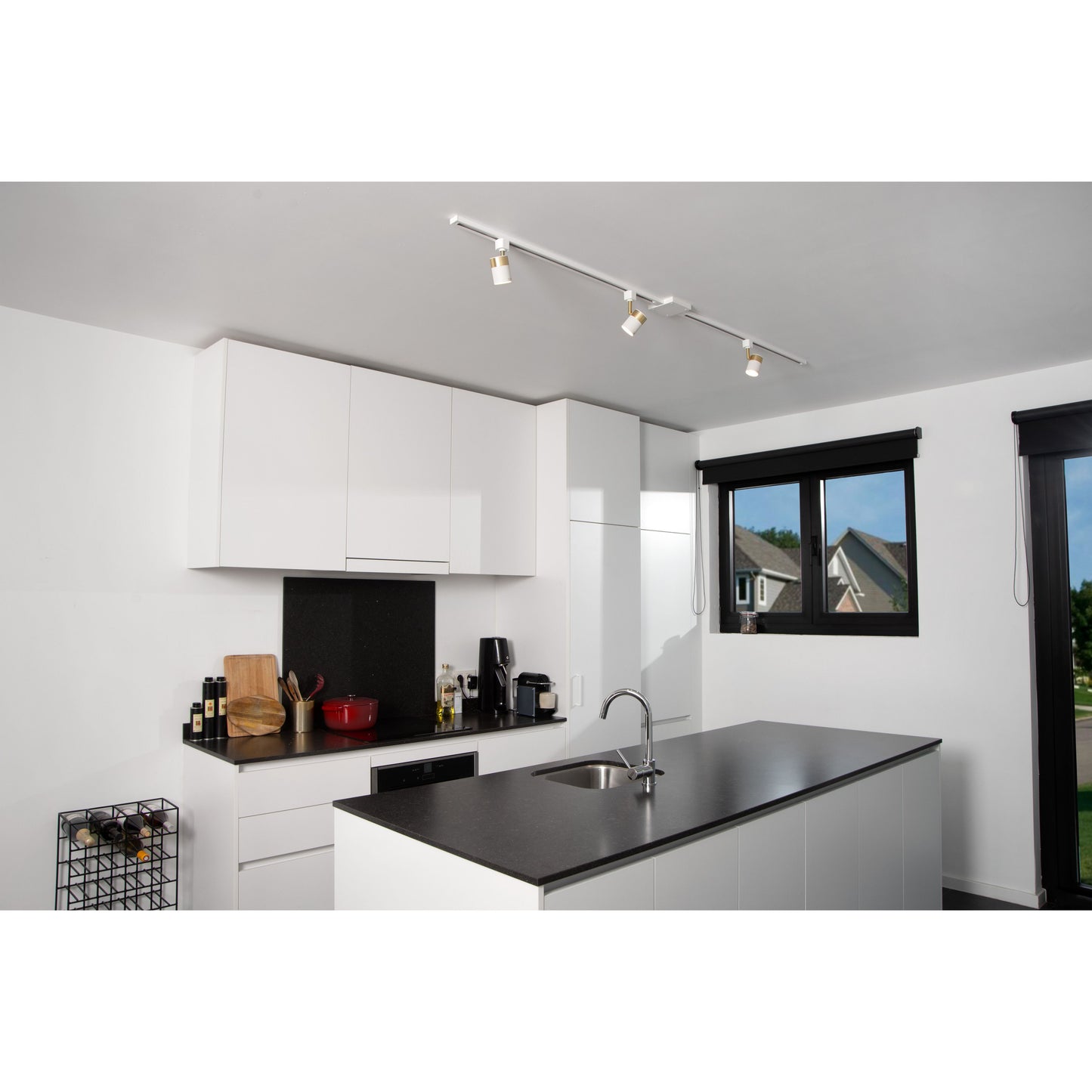 Lucide TRACK FLORIS Track spot - 1-circuit Track lighting system - 1xGU10 - White (Extension)