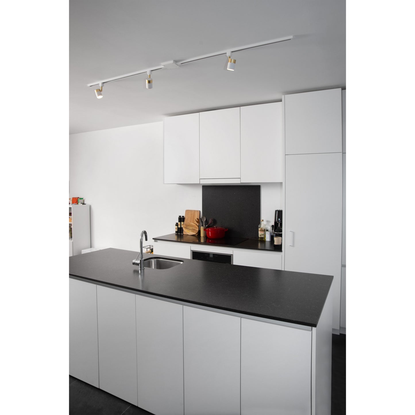 Lucide TRACK FLORIS Track spot - 1-circuit Track lighting system - 1xGU10 - White (Extension)