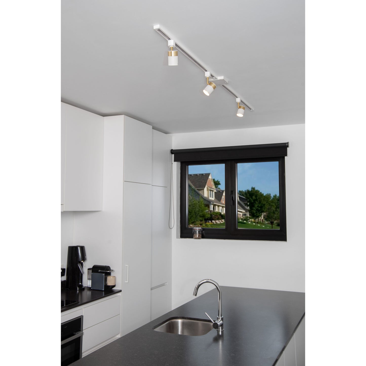 Lucide TRACK FLORIS Track spot - 1-circuit Track lighting system - 1xGU10 - White (Extension)