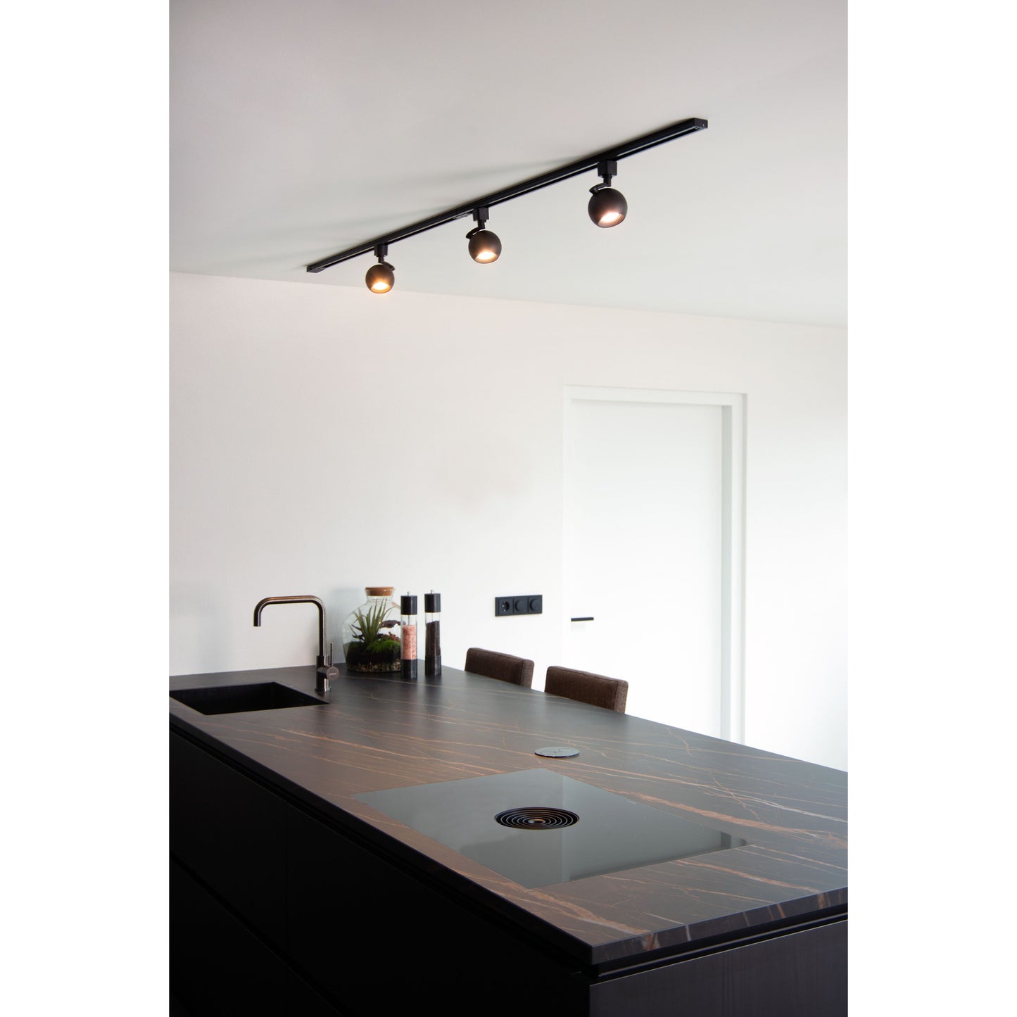 Lucide TRACK FAVORI Track spot - 1-circuit Track lighting system - 1xGU10 - Black (Extension)