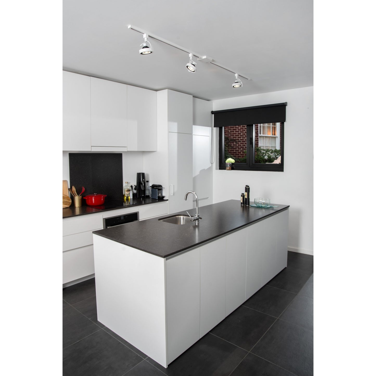 Lucide TRACK DORIAN Track spot - 1-circuit Track lighting system - 1xES111 - White (Extension)