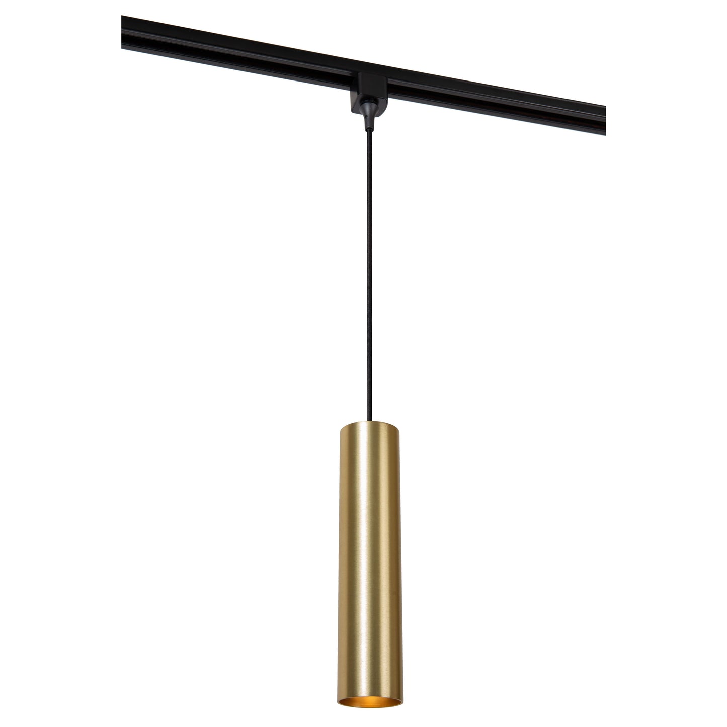 Lucide TRACK FLORIS pendant - 1-circuit Track lighting system - 1xGU10 - Matt Gold / Brass (Extension)