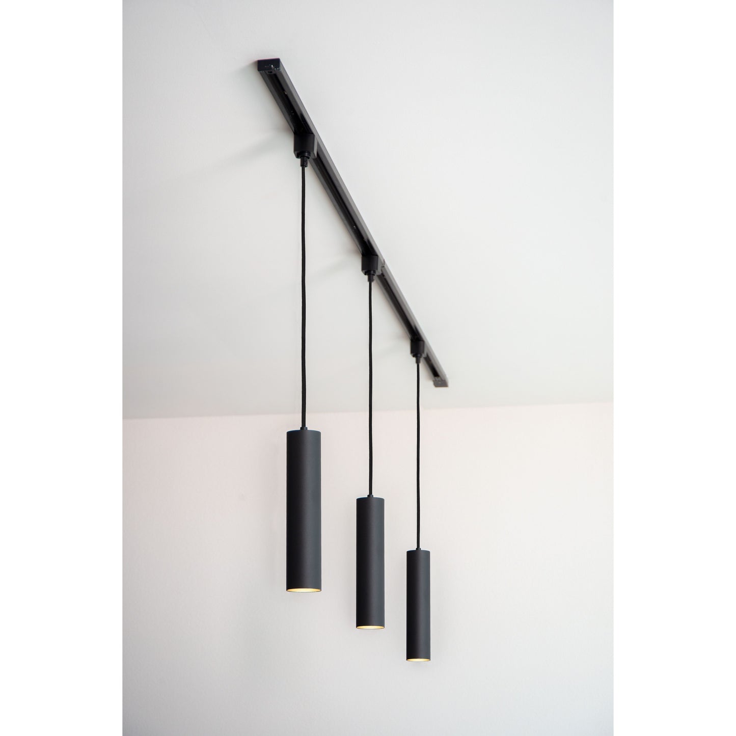 Lucide TRACK FLORIS pendant - 1-circuit Track lighting system - 1xGU10 - Black (Extension)
