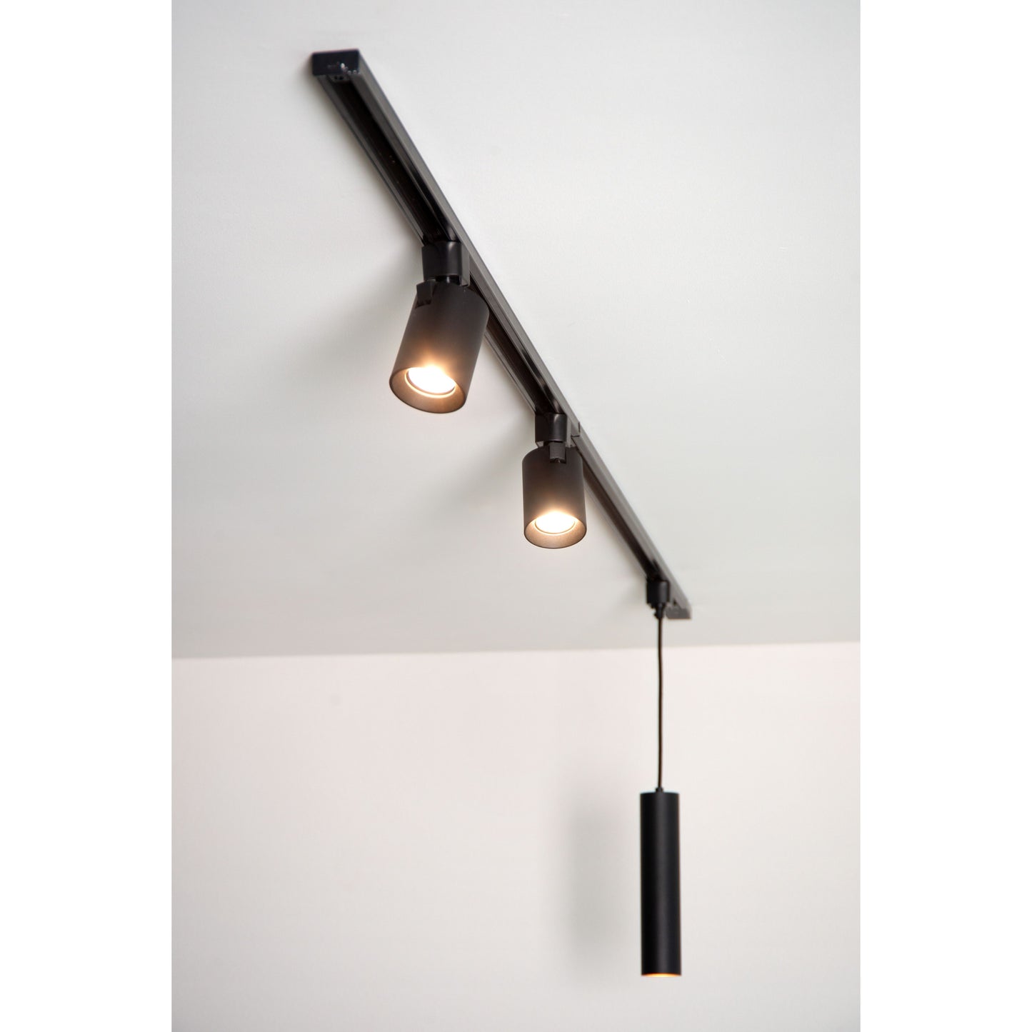 Lucide TRACK FLORIS pendant - 1-circuit Track lighting system - 1xGU10 - Black (Extension)