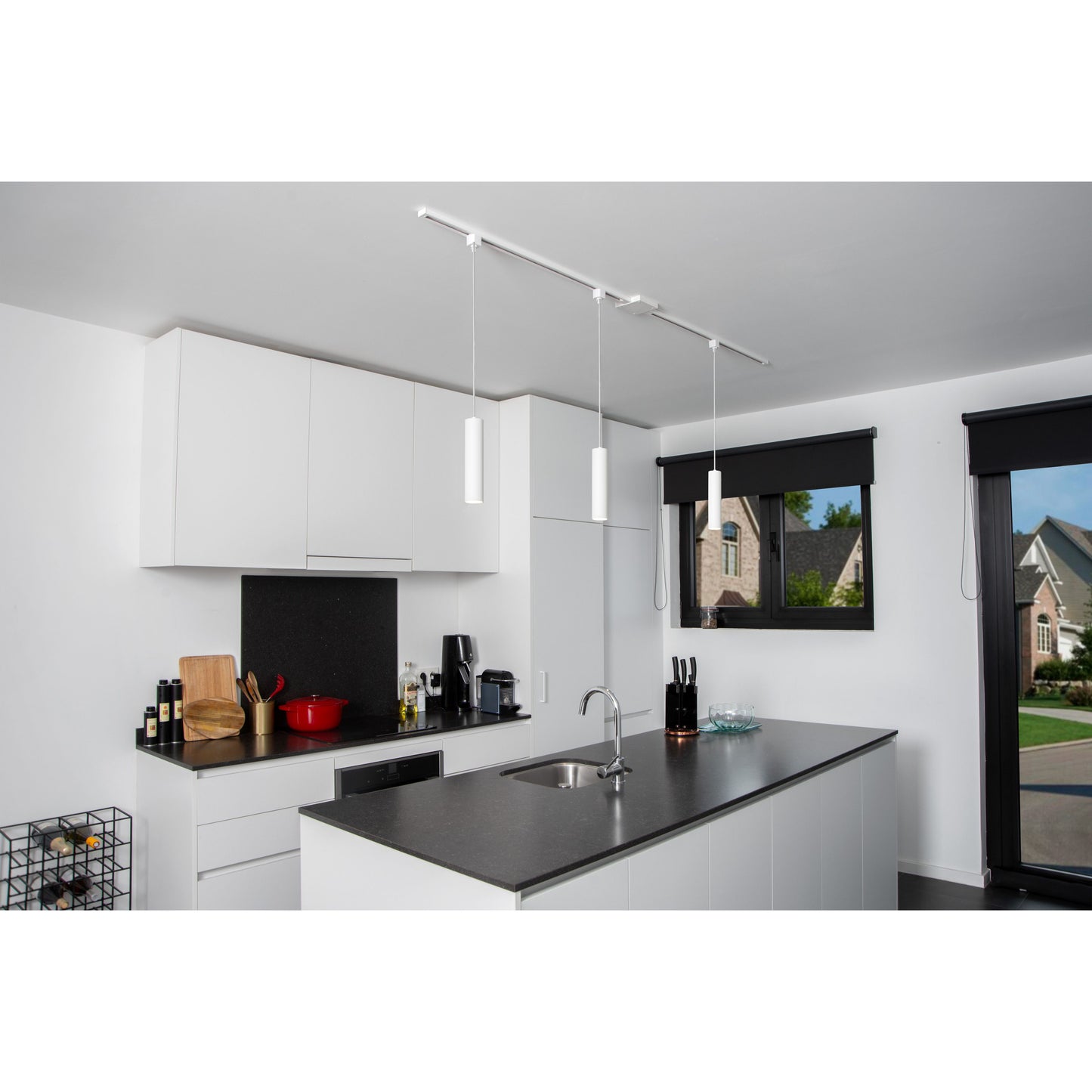 Lucide TRACK FLORIS pendant - 1-circuit Track lighting system - 1xGU10 - White (Extension)