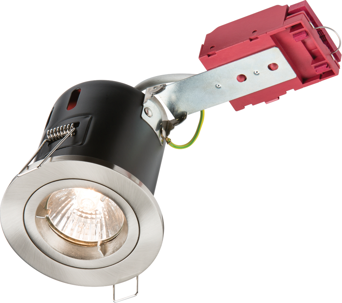 230V Fixed GU10 IC Fire-Rated Downlight in Brushed Chrome
