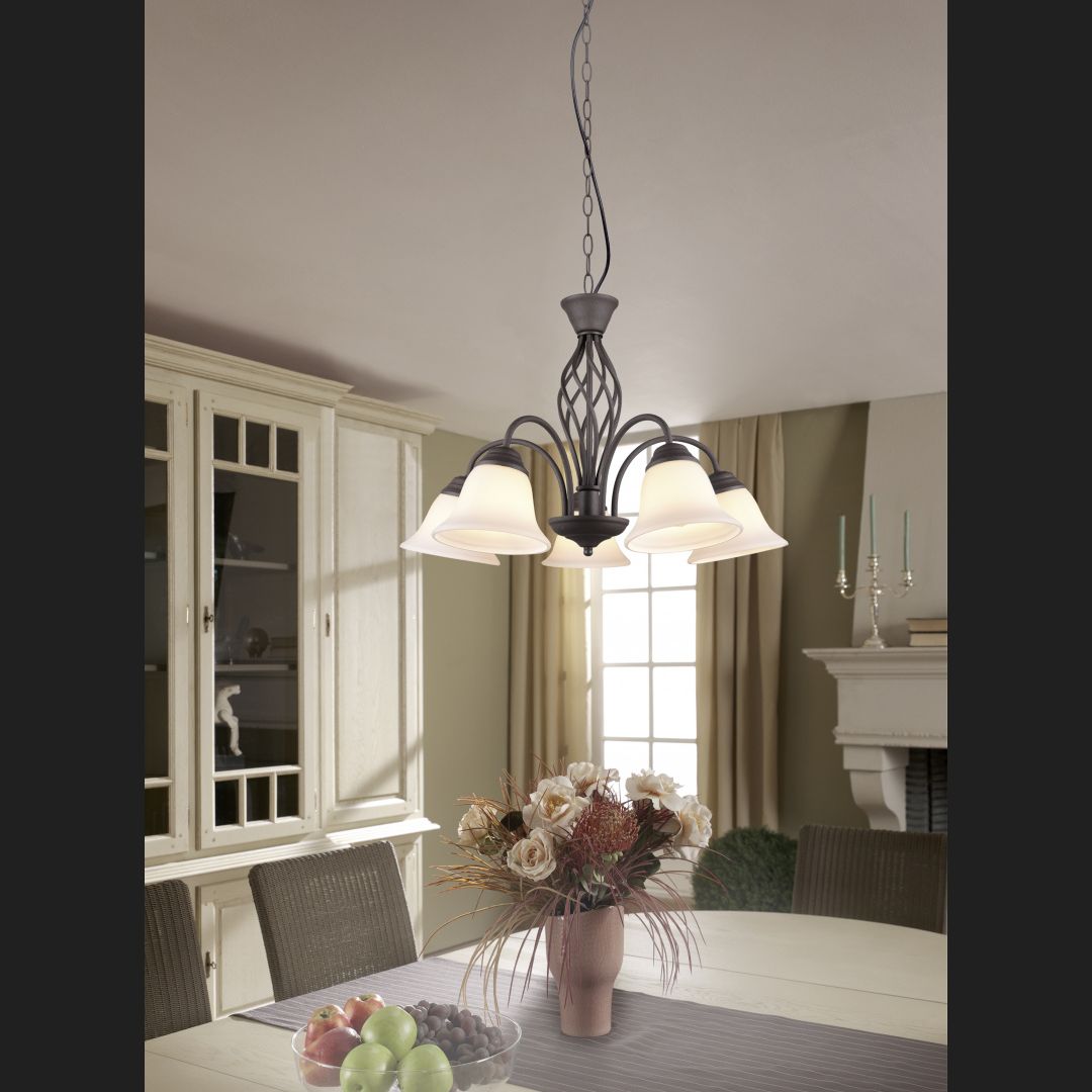 Rustica - Chandelier - White - Trio