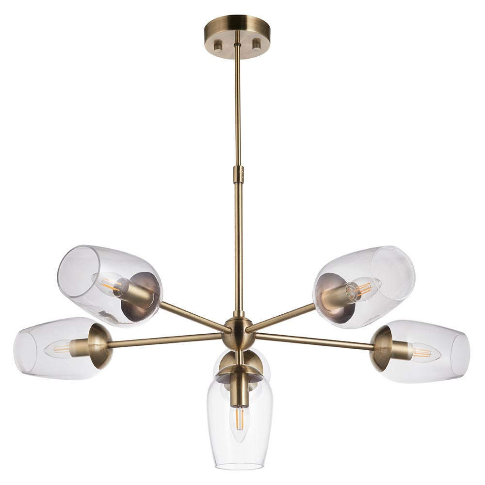 Maeve 6Lt Pendant - Antique Brass