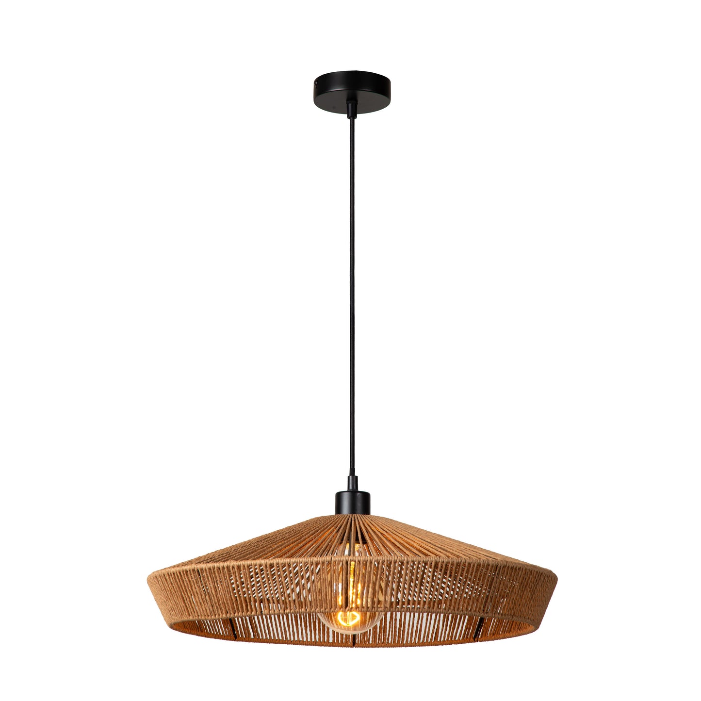 Lucide YUNKAI - Pendant light - Ø 50 cm - 1xE27 - Natural