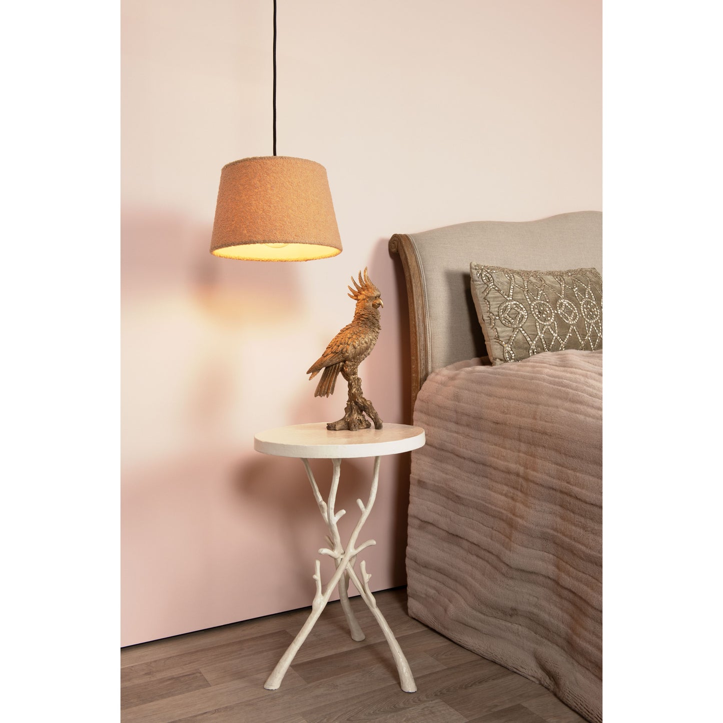 Lucide WOOLLY - Pendant light - Ø 28 cm - 1xE27 - Ocher Yellow