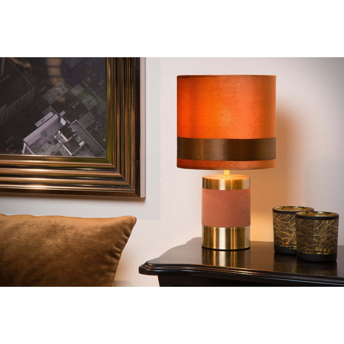 Lucide EXTRAVAGANZA FRIZZLE - Table lamp - Ø 18 cm - 1xE14 - Brown