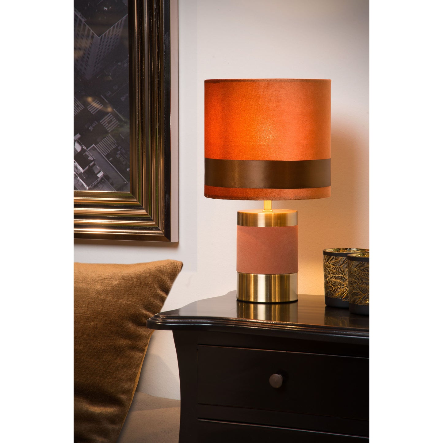 Lucide EXTRAVAGANZA FRIZZLE - Table lamp - Ø 18 cm - 1xE14 - Brown