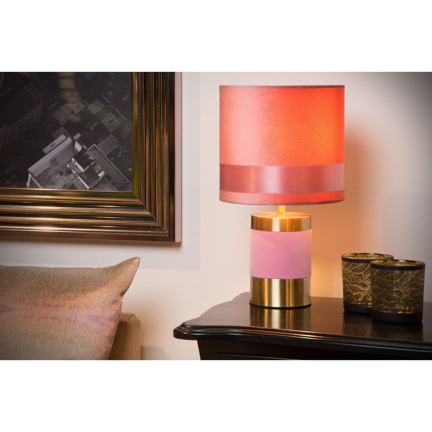 Lucide EXTRAVAGANZA FRIZZLE - Table lamp - Ø 18 cm - 1xE14 - Pink
