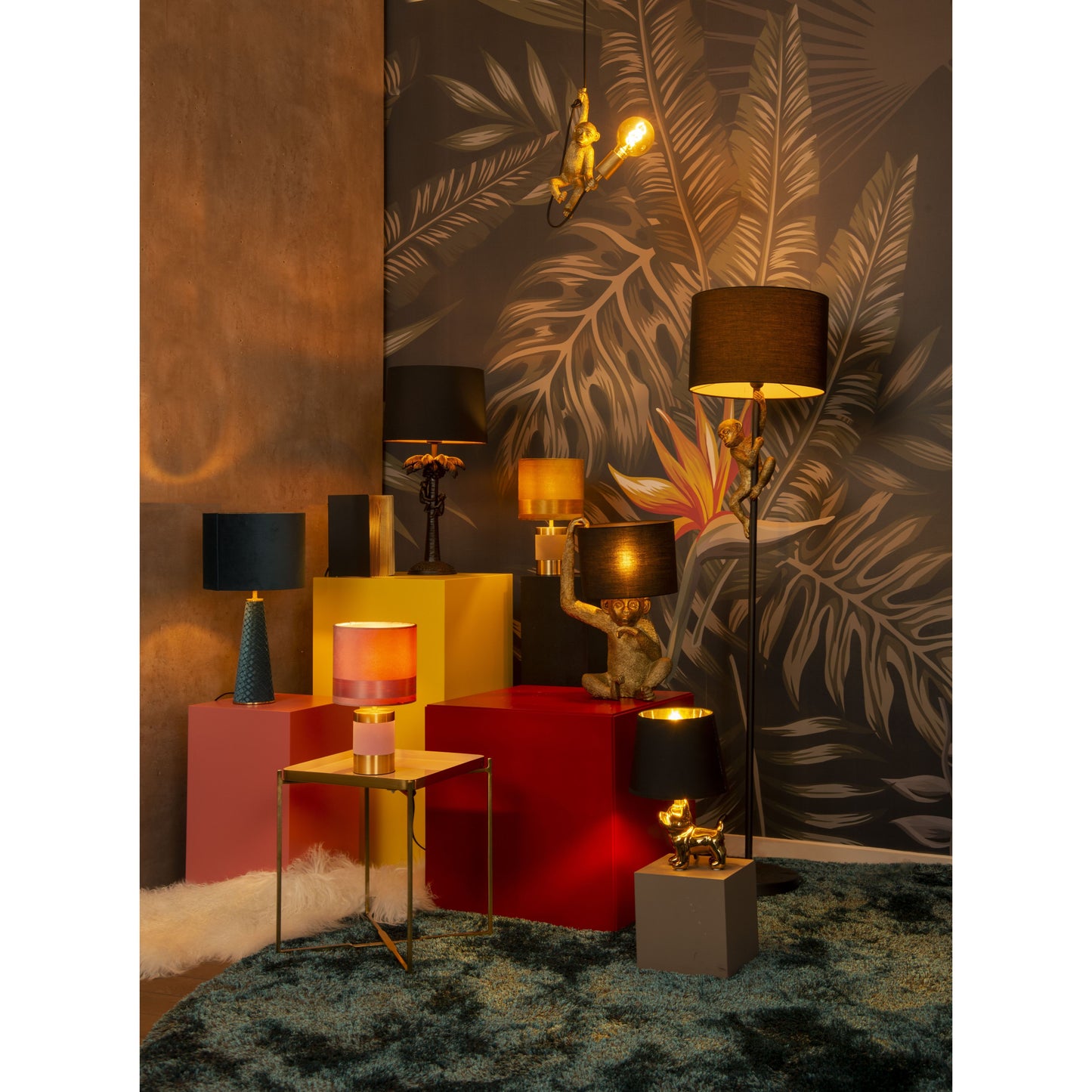 Lucide EXTRAVAGANZA VELVET - Table lamp - Ø 25 cm - 1xE27 - Turquoise
