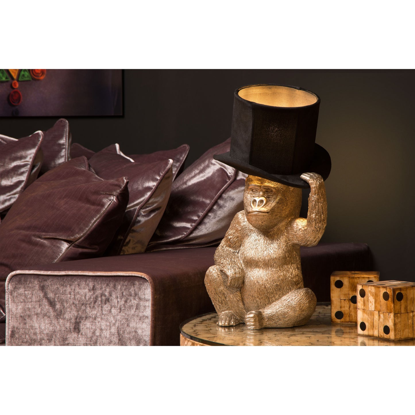 Lucide EXTRAVAGANZA GUST - Table lamp - Ø 22 cm - 1xE14 - Black