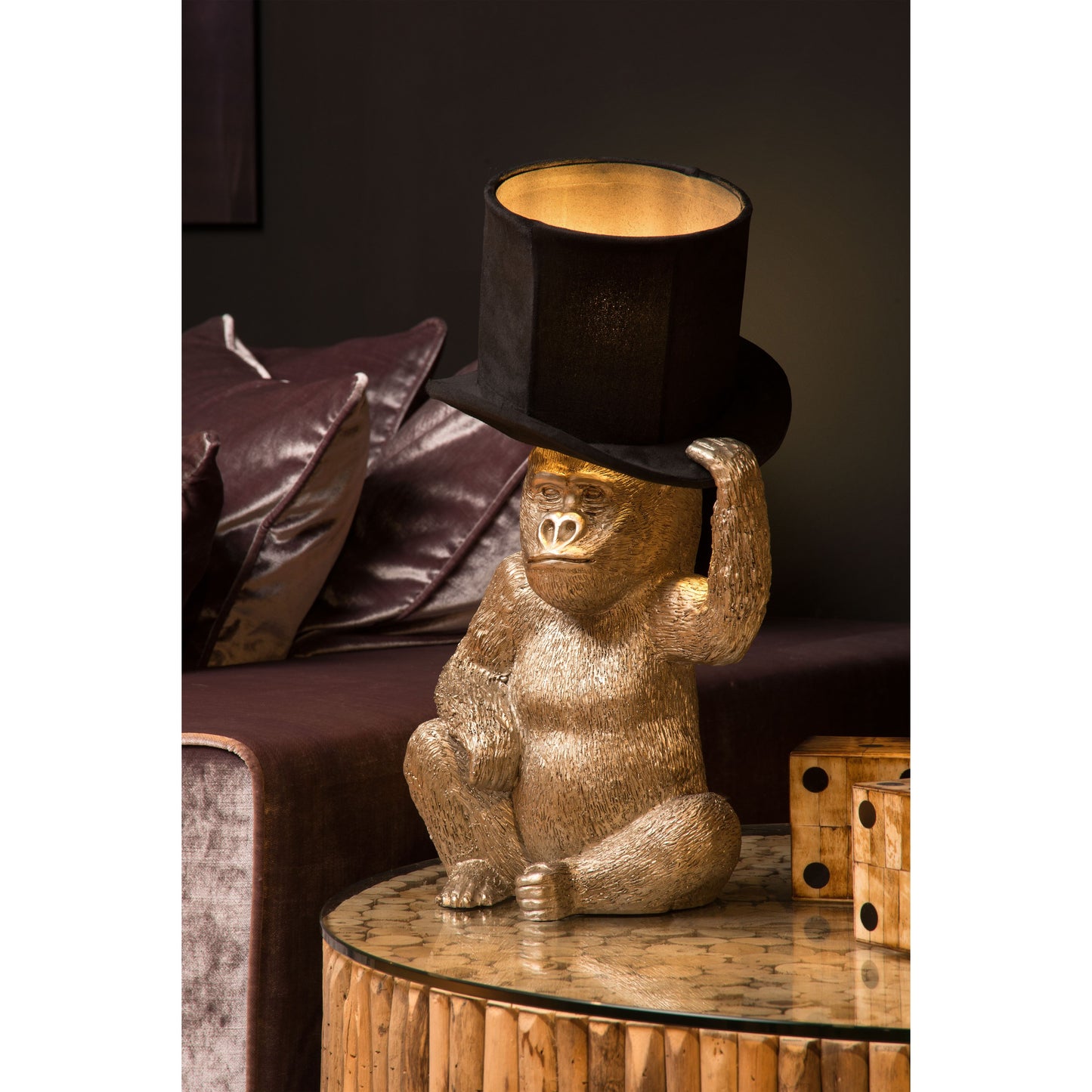 Lucide EXTRAVAGANZA GUST - Table lamp - Ø 22 cm - 1xE14 - Black