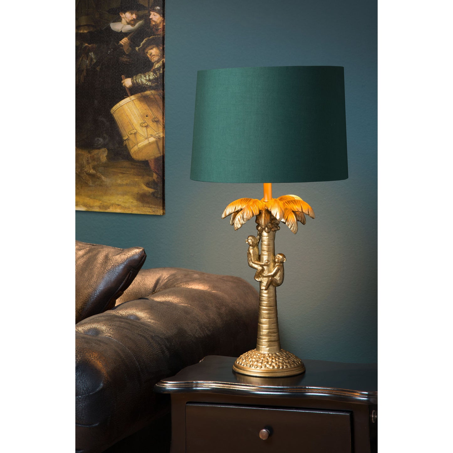 Lucide EXTRAVAGANZA COCONUT - Table lamp - Ø 30,5 cm - 1xE27 - Matt Gold / Brass