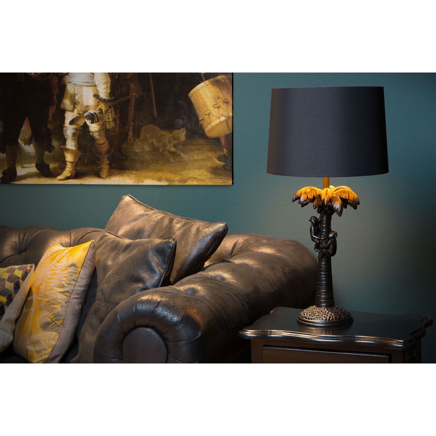 Lucide EXTRAVAGANZA COCONUT - Table lamp - Ø 30,5 cm - 1xE27 - Black