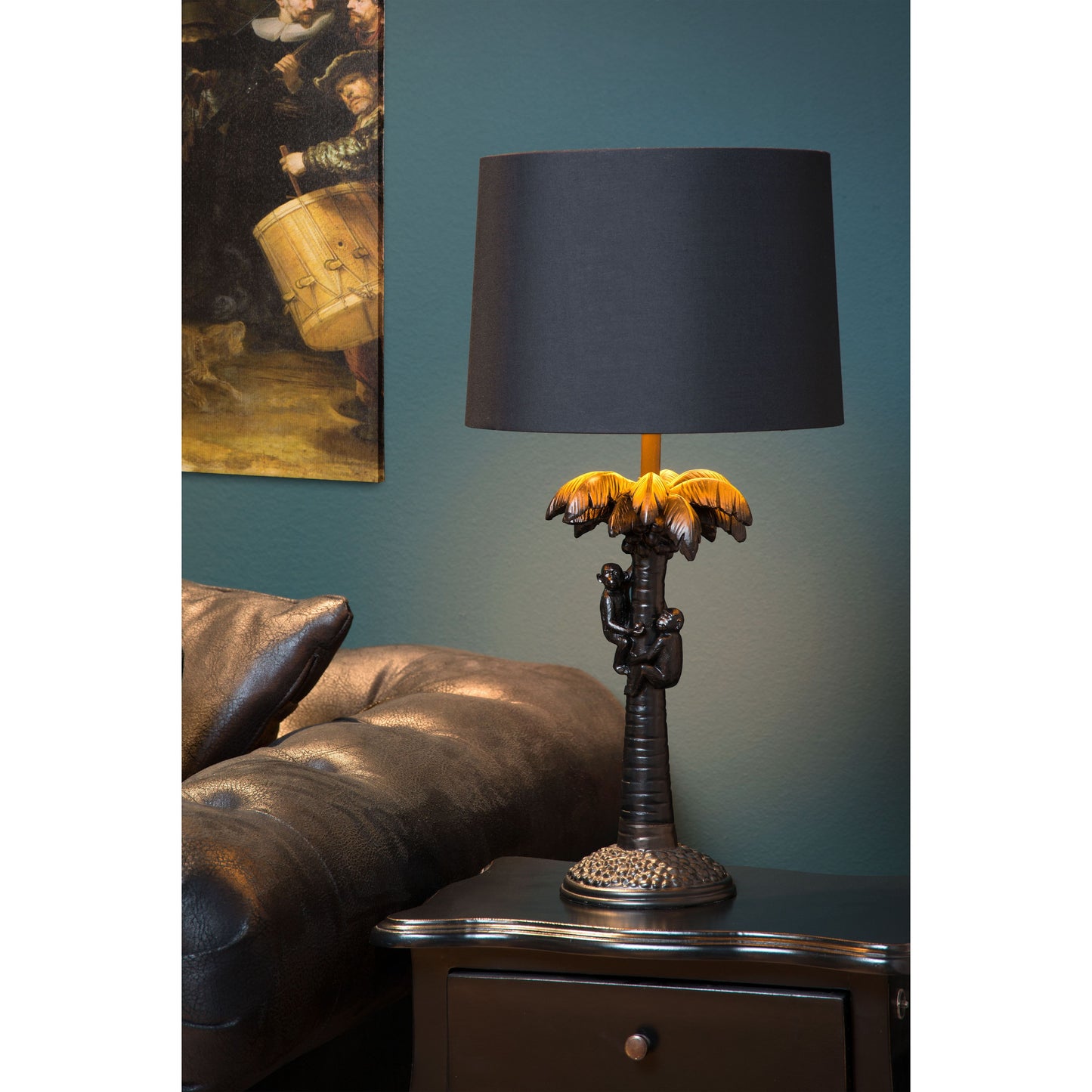 Lucide EXTRAVAGANZA COCONUT - Table lamp - Ø 30,5 cm - 1xE27 - Black