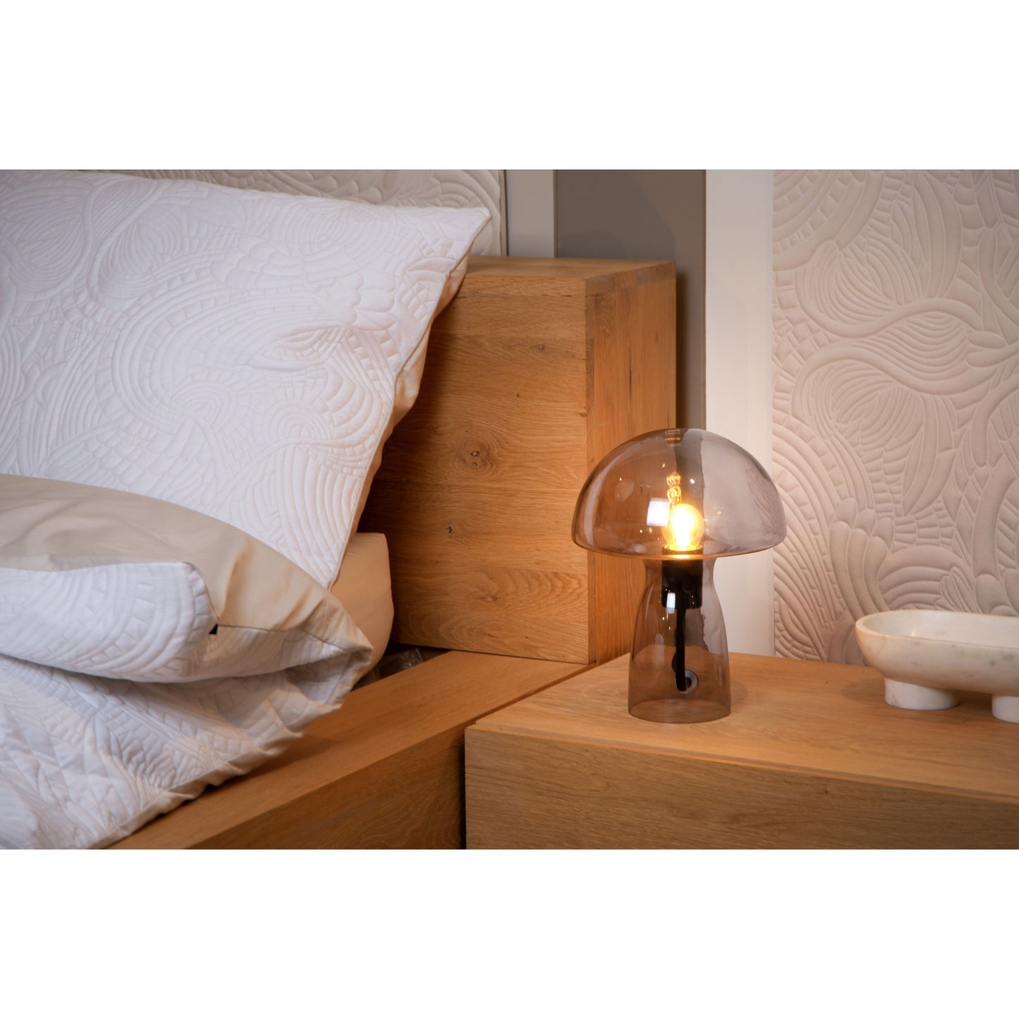 Lucide FUNGO - Table lamp - 1xE27 - Smoke Grey