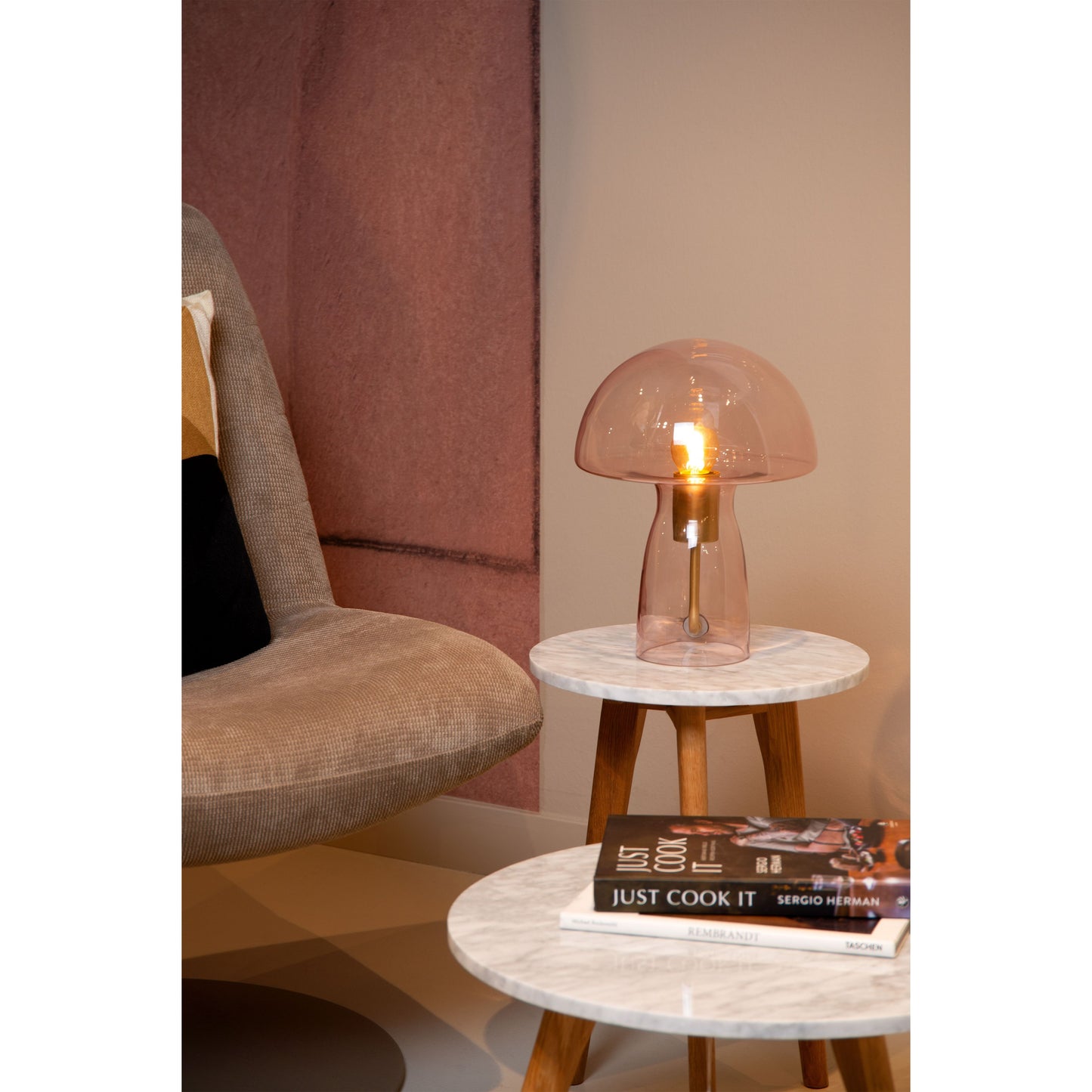 Lucide FUNGO - Table lamp - 1xE27 - Pink