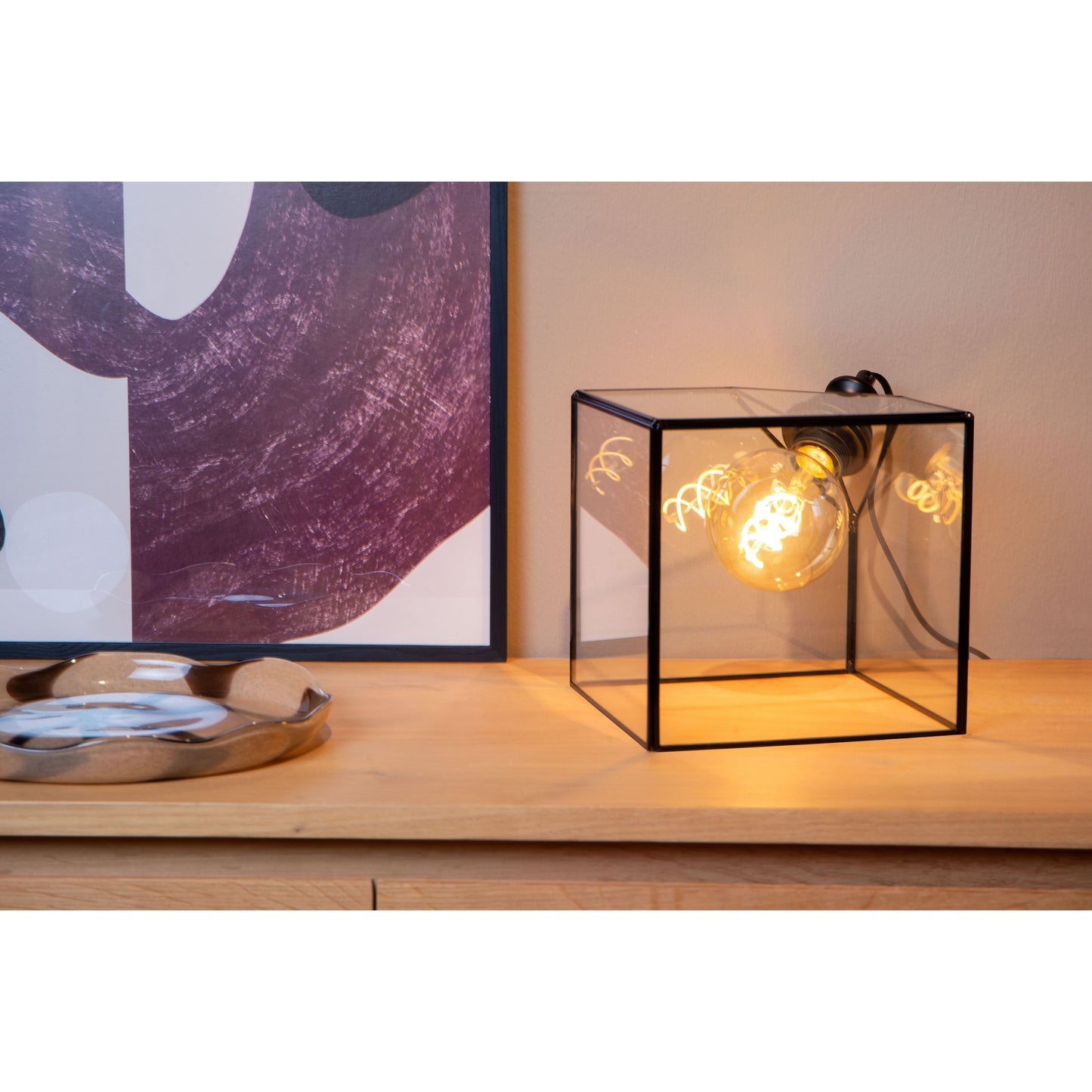 Lucide DAVOS - Table lamp - 1xE27 - Transparant