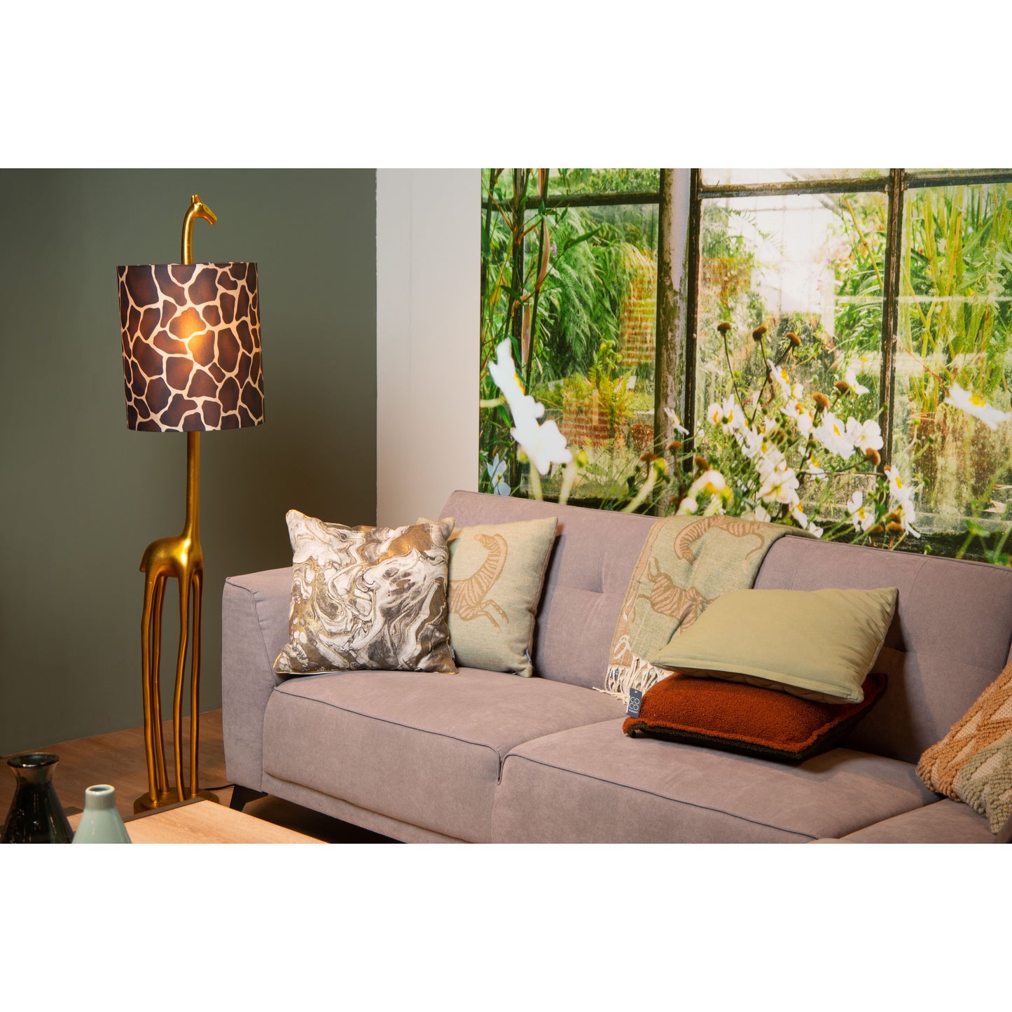 Lucide EXTRAVAGANZA MISS TALL - Floor lamp - Ø 31,5 cm - 1xE27 - Matt Gold / Brass