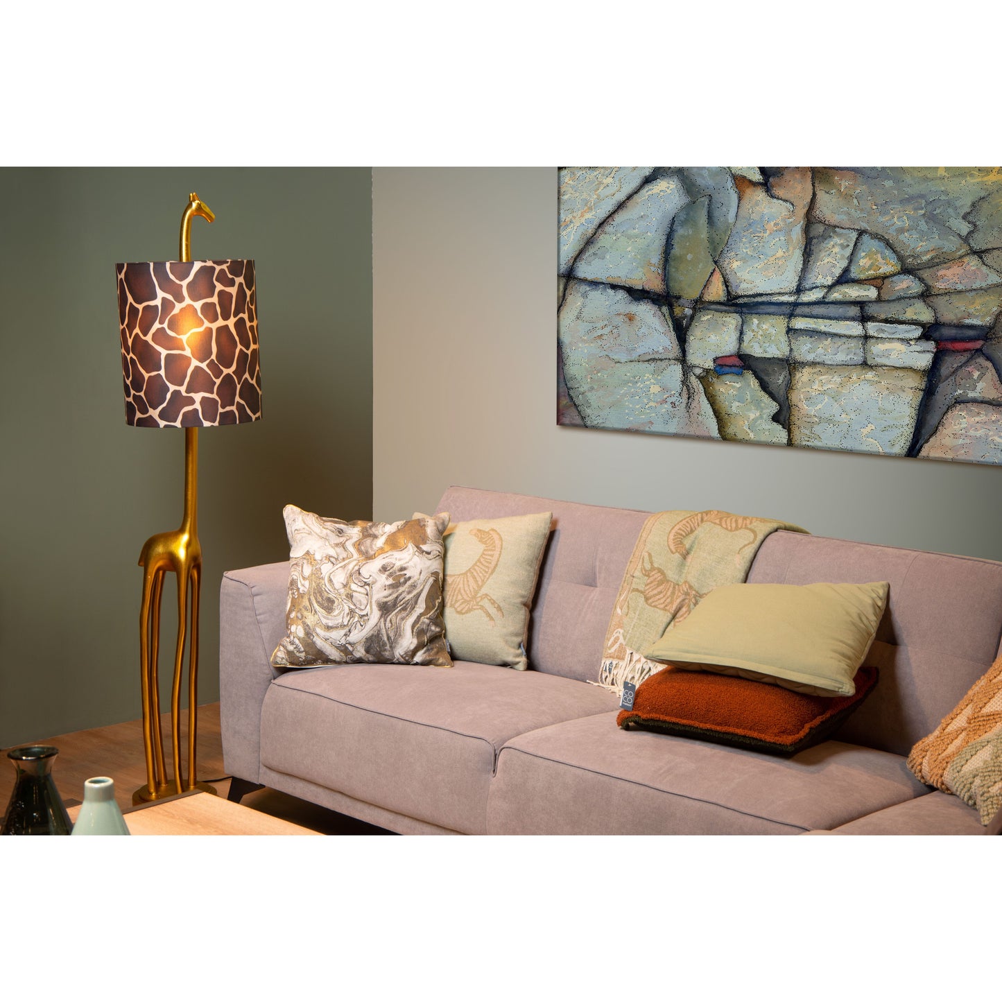 Lucide EXTRAVAGANZA MISS TALL - Floor lamp - Ø 31,5 cm - 1xE27 - Matt Gold / Brass