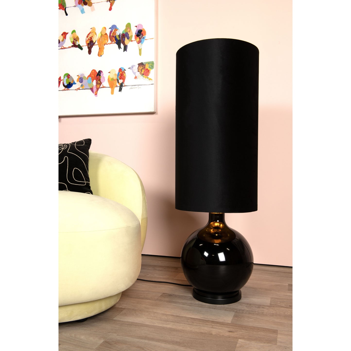 Lucide ESTERAD - Floor lamp - Ø 34 cm - 1xE27 - Black