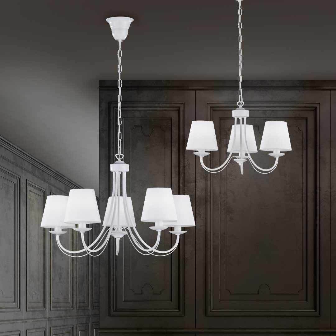 Cortez - Chandelier - White - Trio