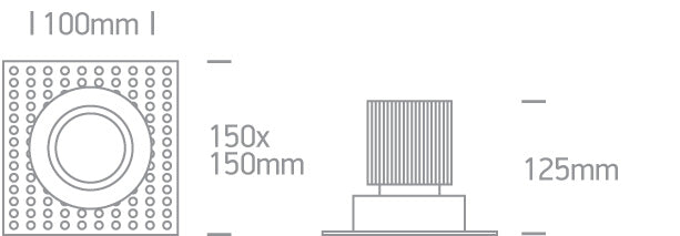 The COB Trimless LED Aluminium