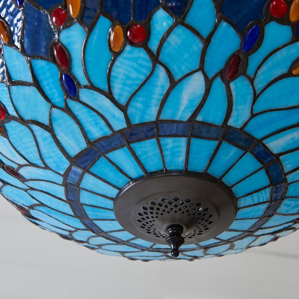 Dragonfly blue Large inverted 3lt pendant