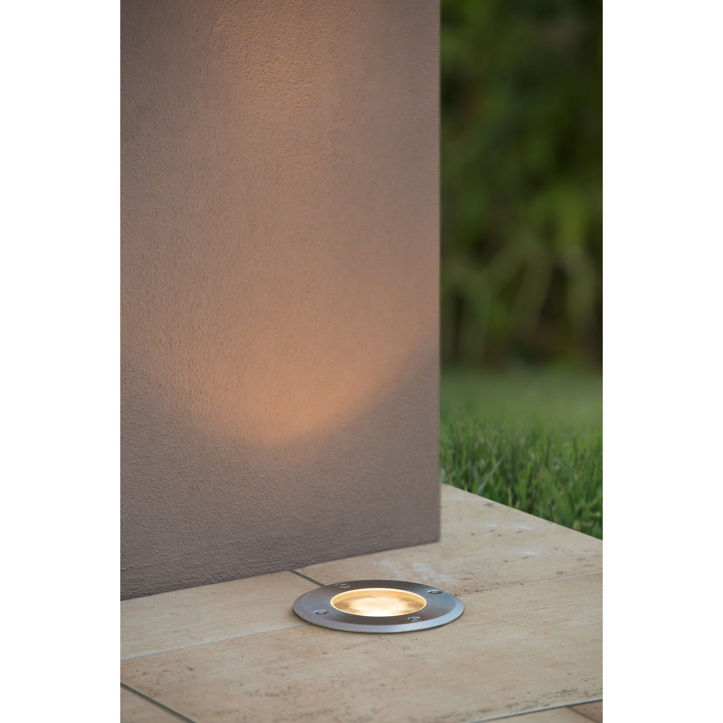 Lucide BILTIN - Deck light Indoor/Outdoor - Ø 10,8 cm - 1xGU10 - IP67 - Satin Chrome